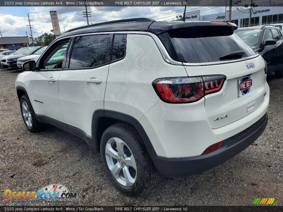 2020 Jeep Compass Latitude 4x4 White / Ski Gray/Black Photo #6