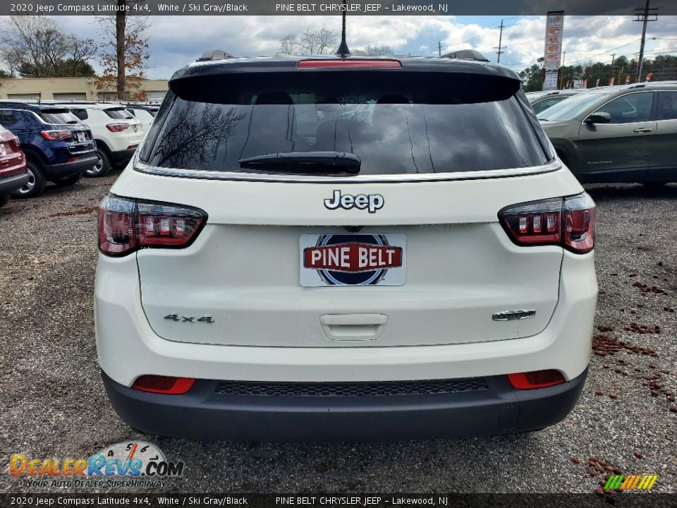 2020 Jeep Compass Latitude 4x4 White / Ski Gray/Black Photo #7