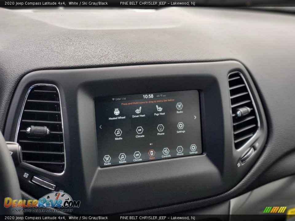 2020 Jeep Compass Latitude 4x4 White / Ski Gray/Black Photo #13