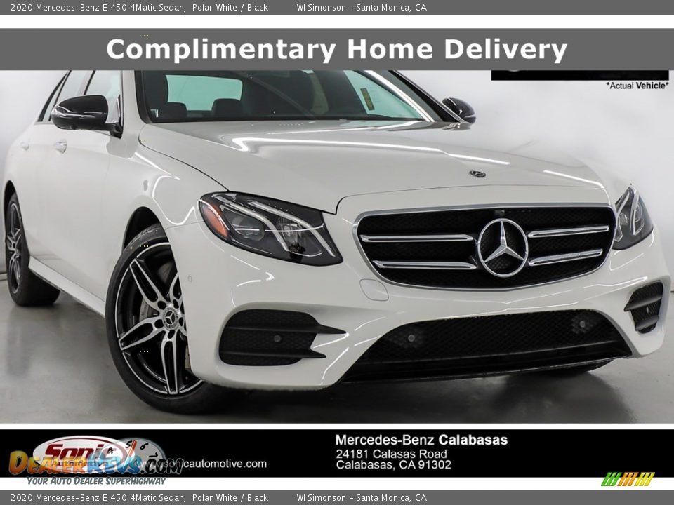 2020 Mercedes-Benz E 450 4Matic Sedan Polar White / Black Photo #1