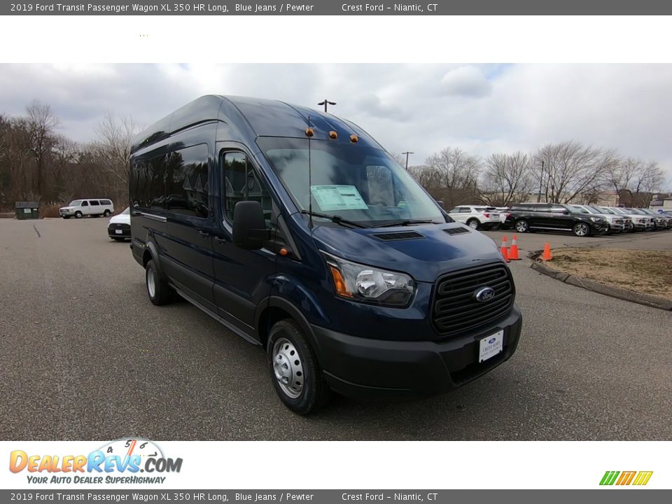 2019 Ford Transit Passenger Wagon XL 350 HR Long Blue Jeans / Pewter Photo #1