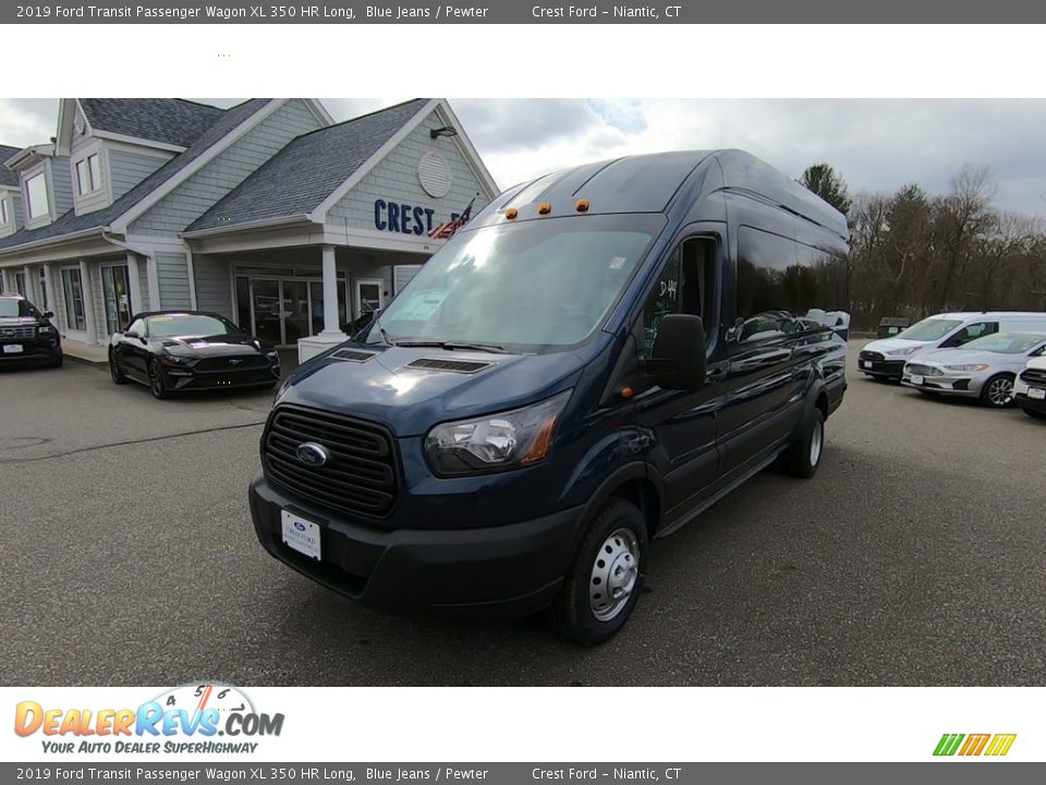 2019 Ford Transit Passenger Wagon XL 350 HR Long Blue Jeans / Pewter Photo #3