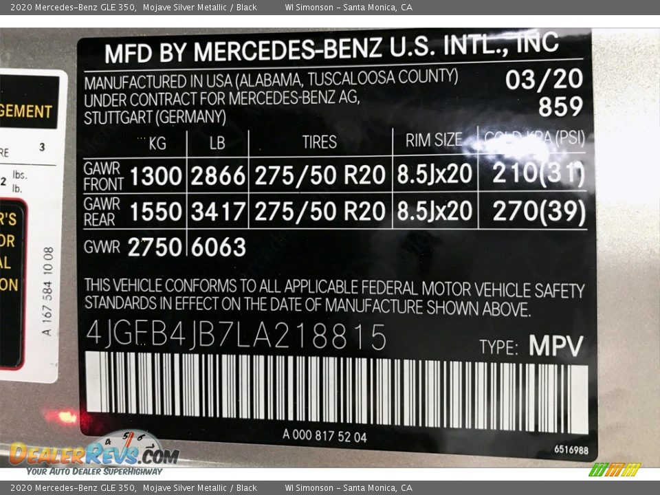 2020 Mercedes-Benz GLE 350 Mojave Silver Metallic / Black Photo #11