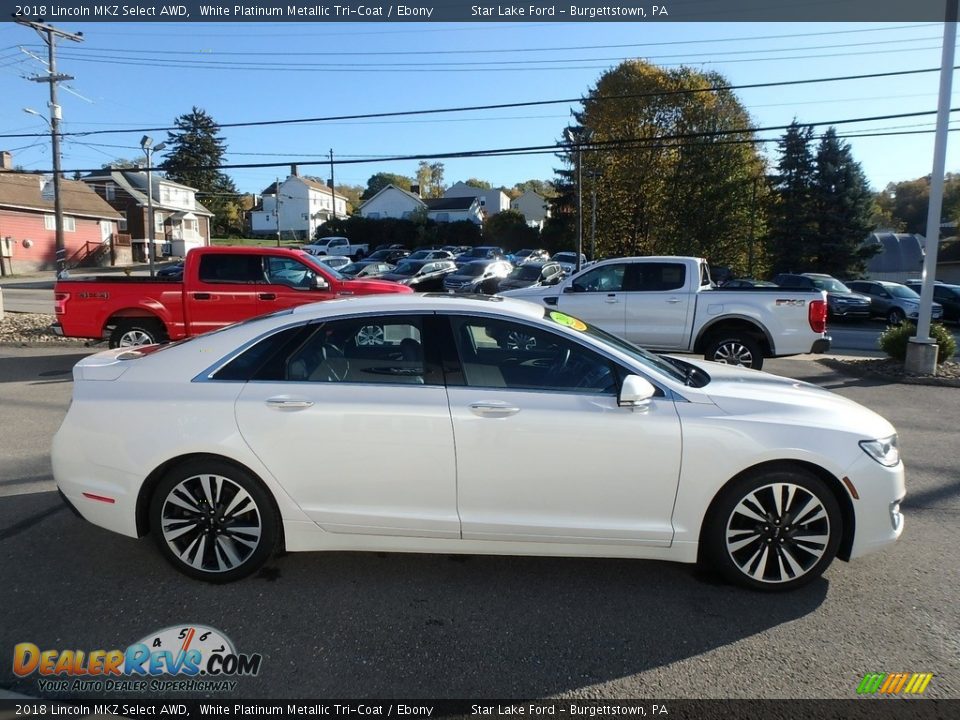 2018 Lincoln MKZ Select AWD White Platinum Metallic Tri-Coat / Ebony Photo #4