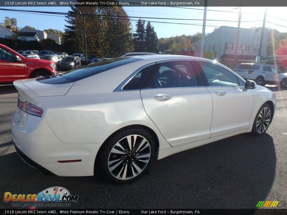 2018 Lincoln MKZ Select AWD White Platinum Metallic Tri-Coat / Ebony Photo #5