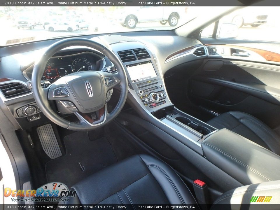 Ebony Interior - 2018 Lincoln MKZ Select AWD Photo #12