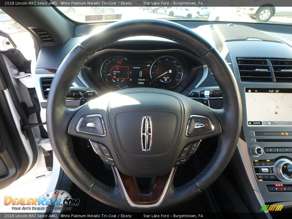 2018 Lincoln MKZ Select AWD Steering Wheel Photo #15