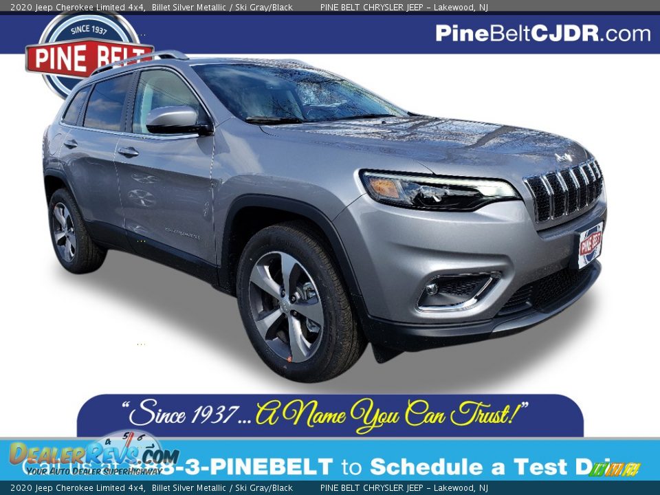 2020 Jeep Cherokee Limited 4x4 Billet Silver Metallic / Ski Gray/Black Photo #1