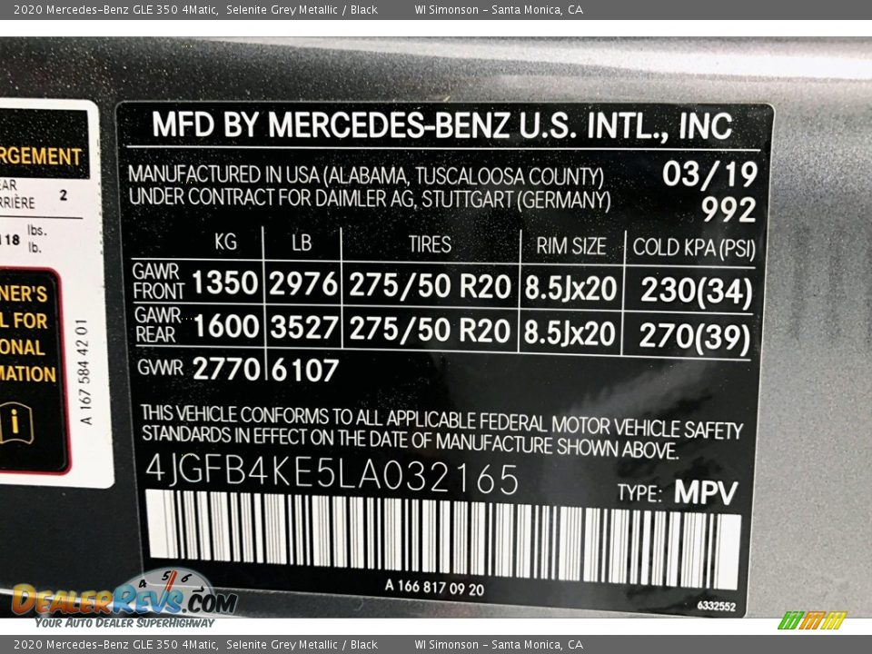 2020 Mercedes-Benz GLE 350 4Matic Selenite Grey Metallic / Black Photo #11