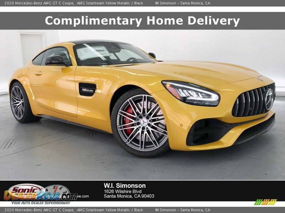 2020 Mercedes-Benz AMG GT C Coupe AMG Solarbeam Yellow Metallic / Black Photo #1