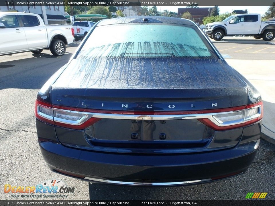 2017 Lincoln Continental Select AWD Midnight Sapphire Blue / Cappuccino Photo #6