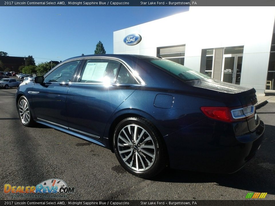 2017 Lincoln Continental Select AWD Midnight Sapphire Blue / Cappuccino Photo #9