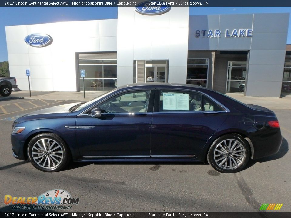 2017 Lincoln Continental Select AWD Midnight Sapphire Blue / Cappuccino Photo #10