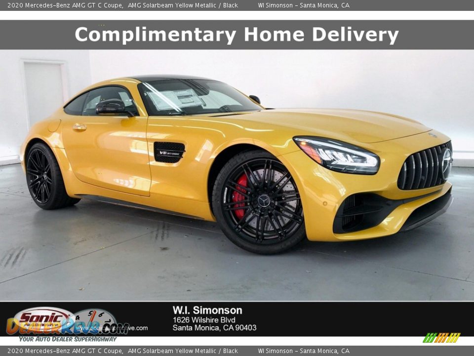 2020 Mercedes-Benz AMG GT C Coupe AMG Solarbeam Yellow Metallic / Black Photo #1