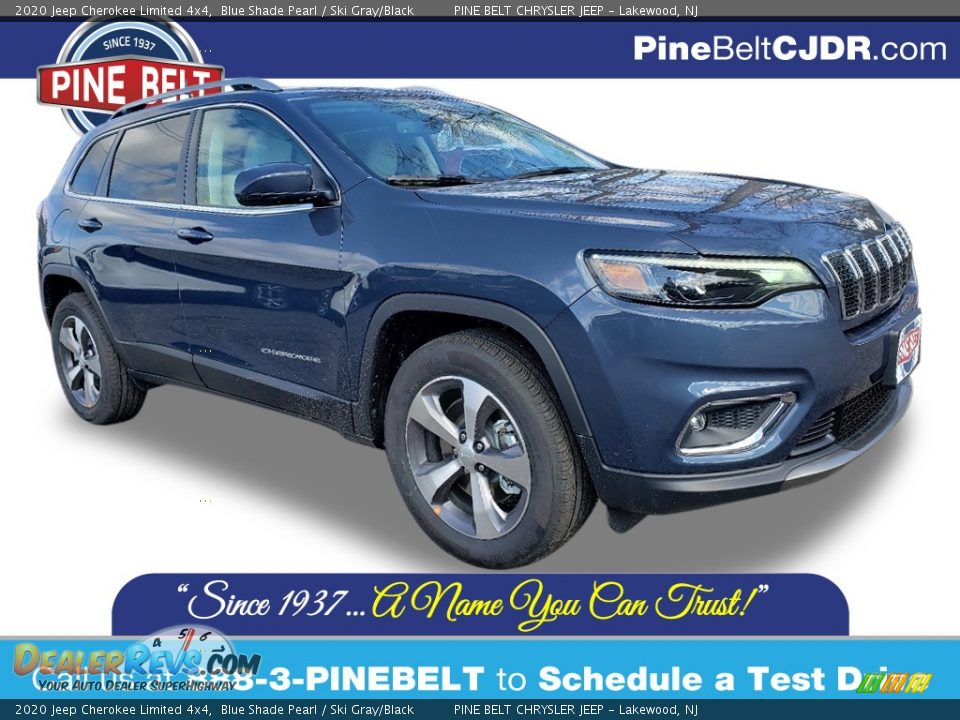 2020 Jeep Cherokee Limited 4x4 Blue Shade Pearl / Ski Gray/Black Photo #1