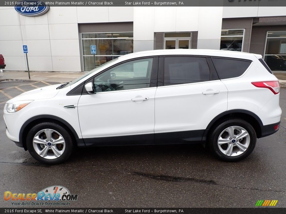 2016 Ford Escape SE White Platinum Metallic / Charcoal Black Photo #2