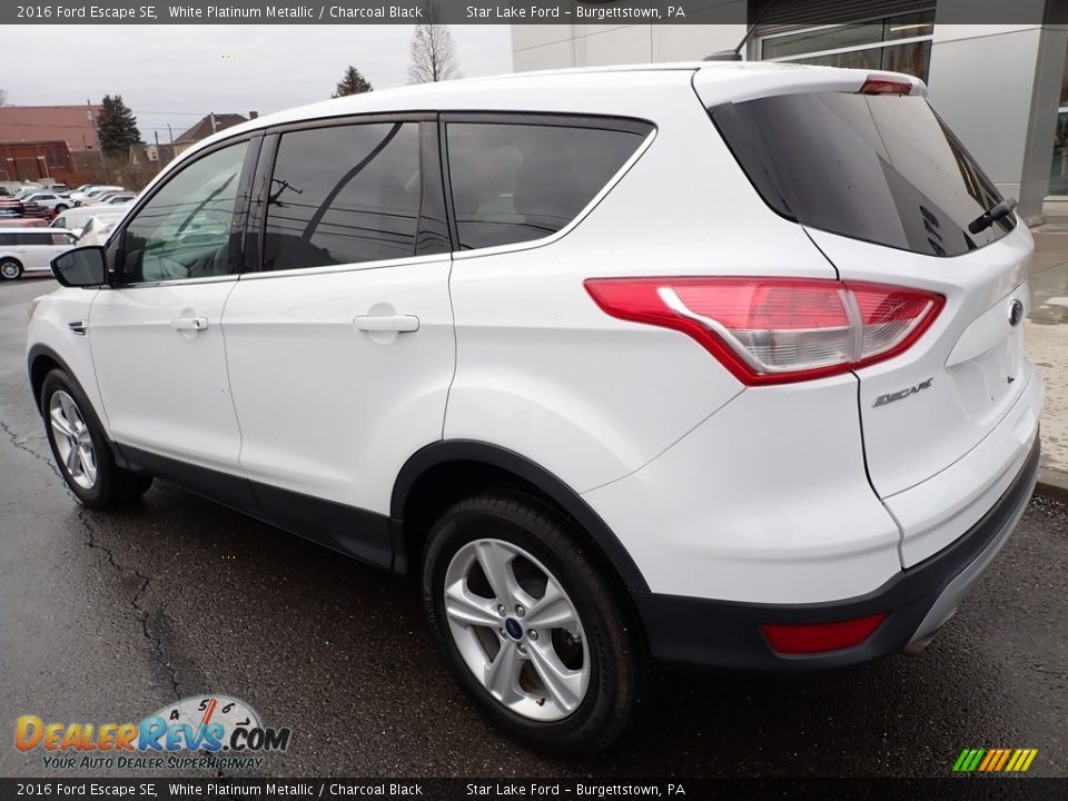 2016 Ford Escape SE White Platinum Metallic / Charcoal Black Photo #3