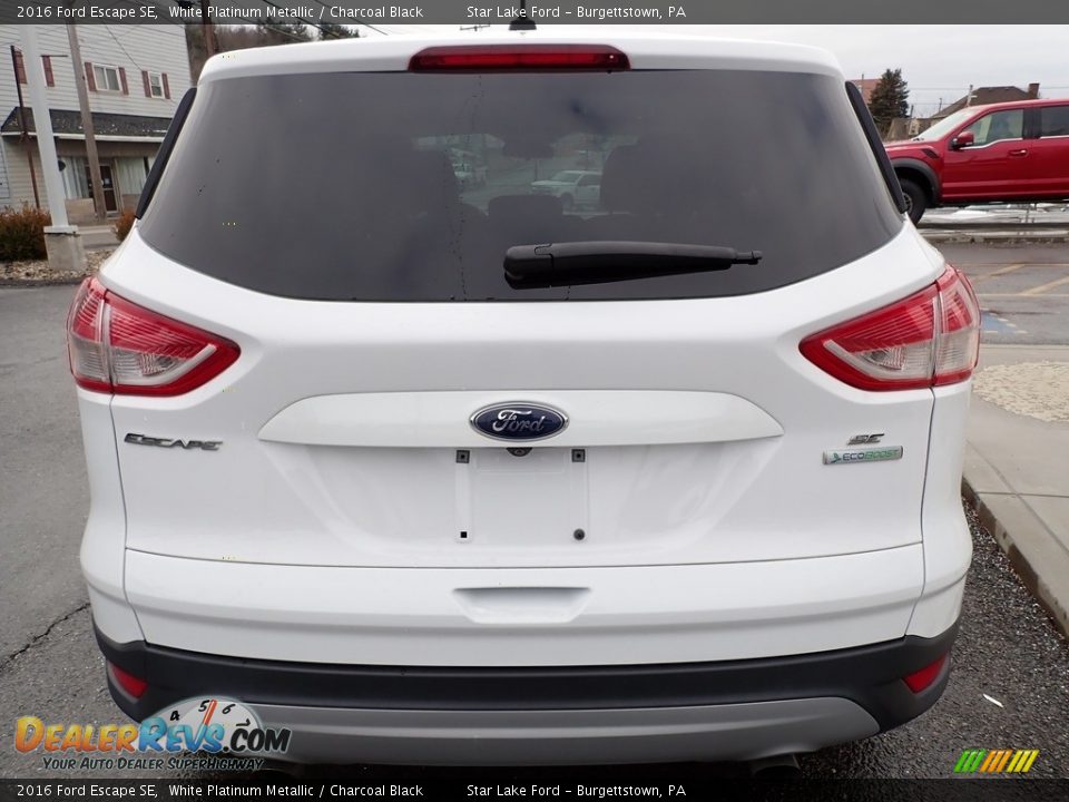 2016 Ford Escape SE White Platinum Metallic / Charcoal Black Photo #4