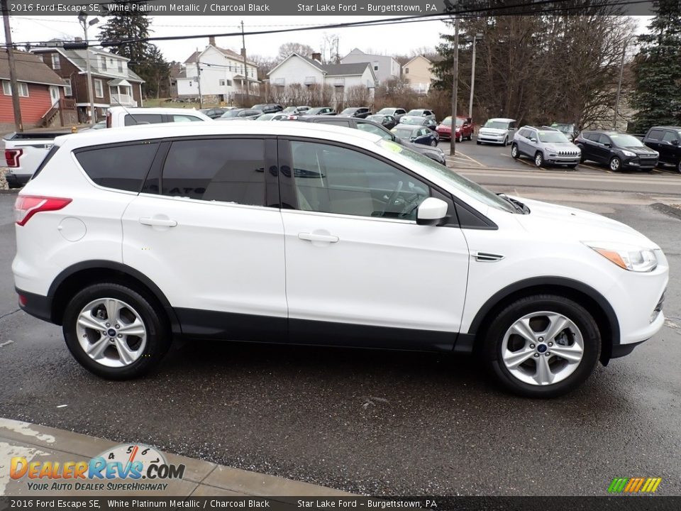 2016 Ford Escape SE White Platinum Metallic / Charcoal Black Photo #7