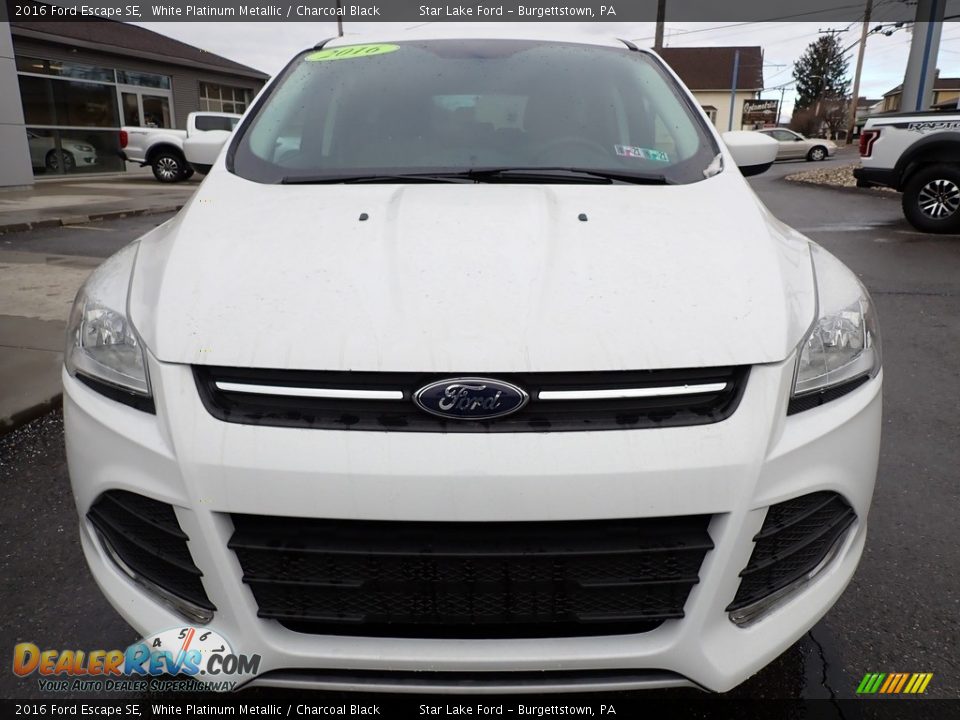 2016 Ford Escape SE White Platinum Metallic / Charcoal Black Photo #9