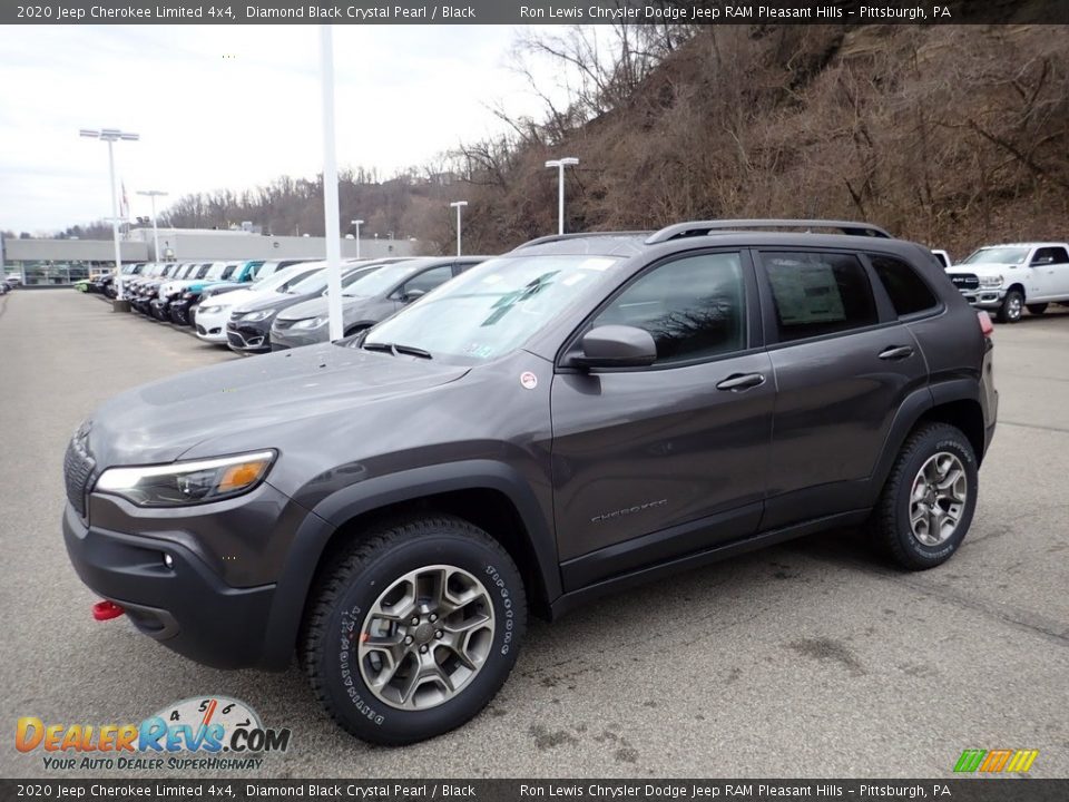 2020 Jeep Cherokee Limited 4x4 Diamond Black Crystal Pearl / Black Photo #1