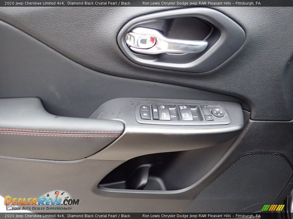 2020 Jeep Cherokee Limited 4x4 Diamond Black Crystal Pearl / Black Photo #12