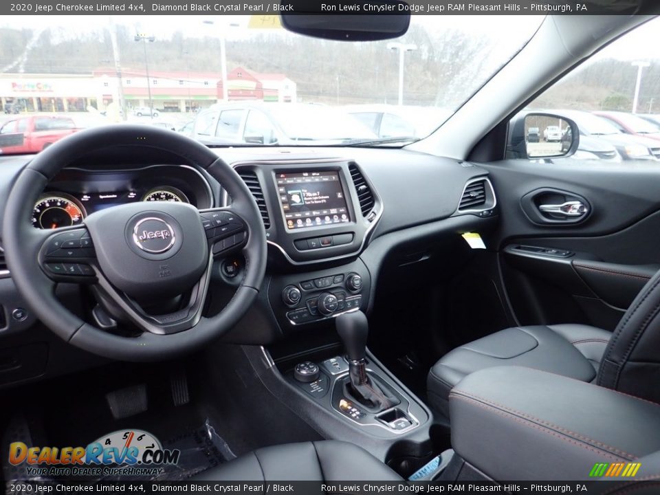 2020 Jeep Cherokee Limited 4x4 Diamond Black Crystal Pearl / Black Photo #14