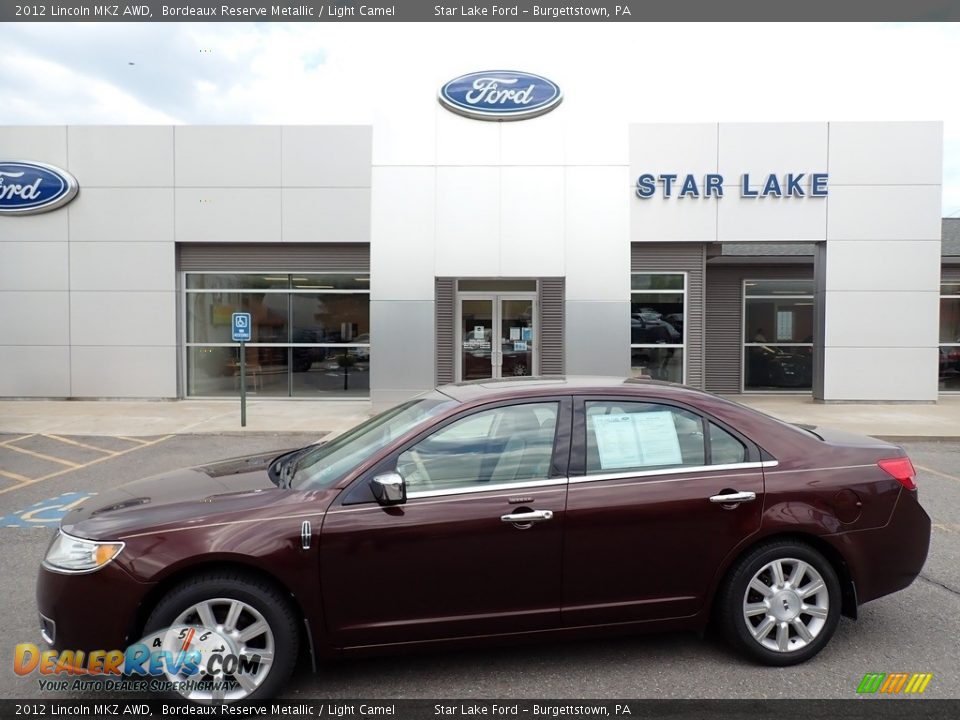 2012 Lincoln MKZ AWD Bordeaux Reserve Metallic / Light Camel Photo #1