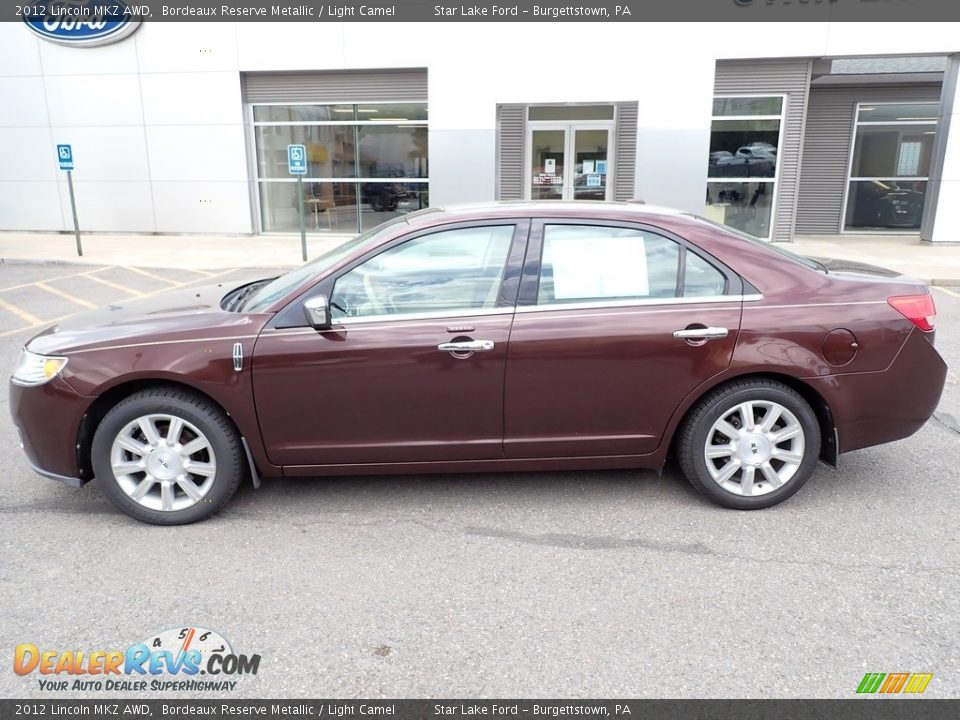 2012 Lincoln MKZ AWD Bordeaux Reserve Metallic / Light Camel Photo #2