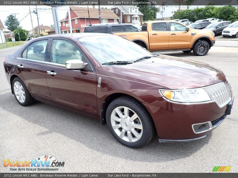 2012 Lincoln MKZ AWD Bordeaux Reserve Metallic / Light Camel Photo #7