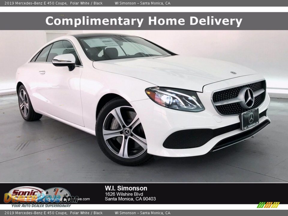 2019 Mercedes-Benz E 450 Coupe Polar White / Black Photo #1