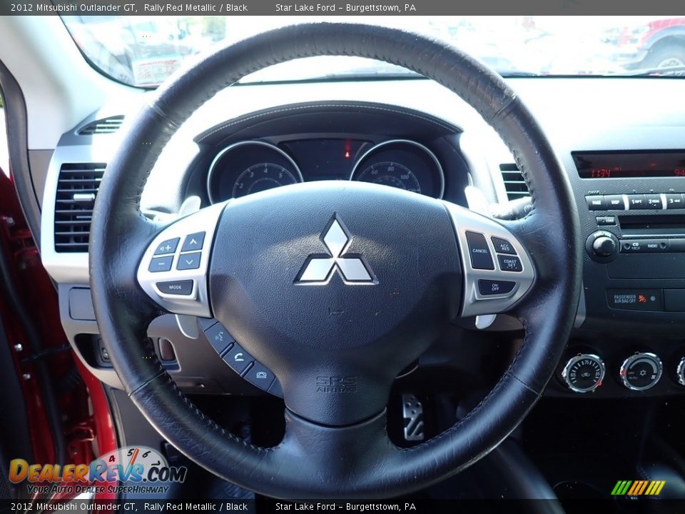 2012 Mitsubishi Outlander GT Steering Wheel Photo #15