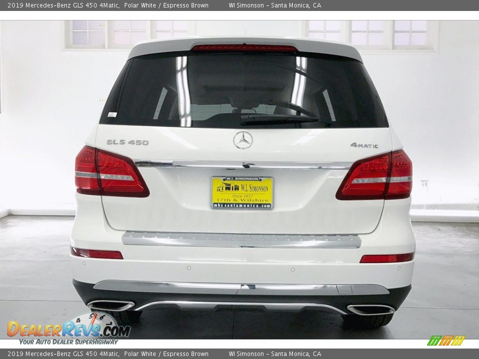 2019 Mercedes-Benz GLS 450 4Matic Polar White / Espresso Brown Photo #3