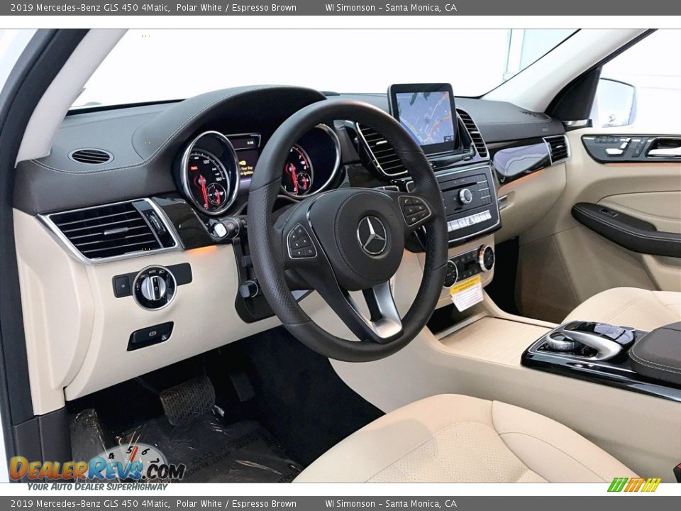 2019 Mercedes-Benz GLS 450 4Matic Polar White / Espresso Brown Photo #4