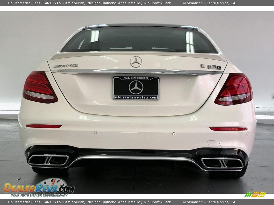 2019 Mercedes-Benz E AMG 63 S 4Matic Sedan designo Diamond White Metallic / Nut Brown/Black Photo #3