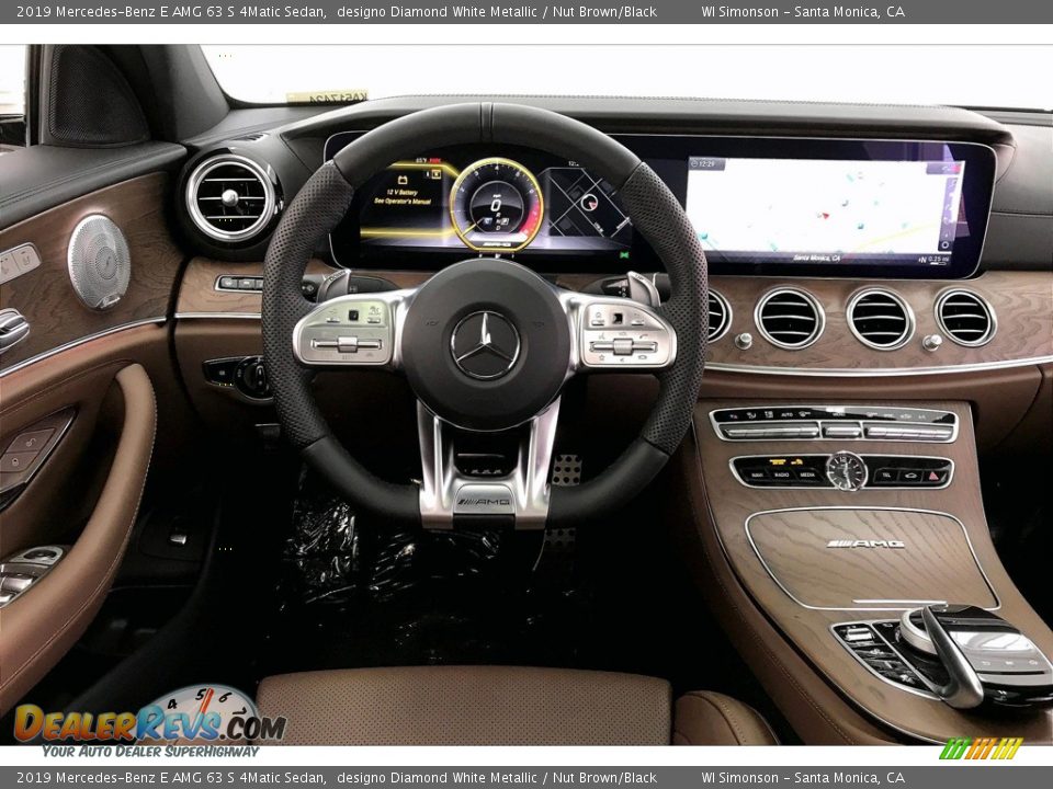 2019 Mercedes-Benz E AMG 63 S 4Matic Sedan designo Diamond White Metallic / Nut Brown/Black Photo #4