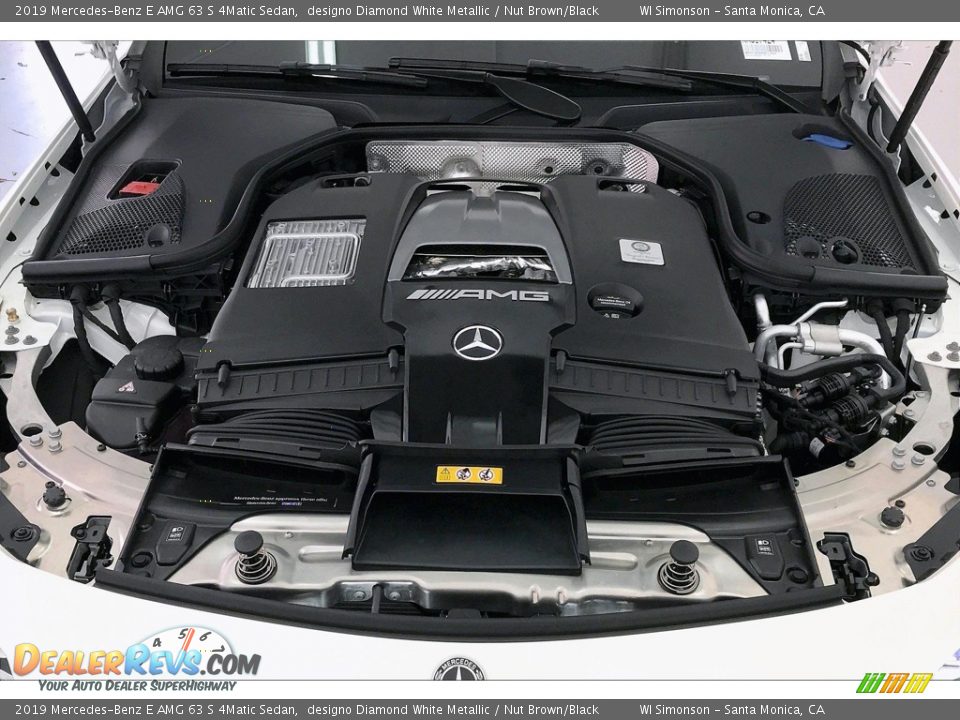 2019 Mercedes-Benz E AMG 63 S 4Matic Sedan designo Diamond White Metallic / Nut Brown/Black Photo #9