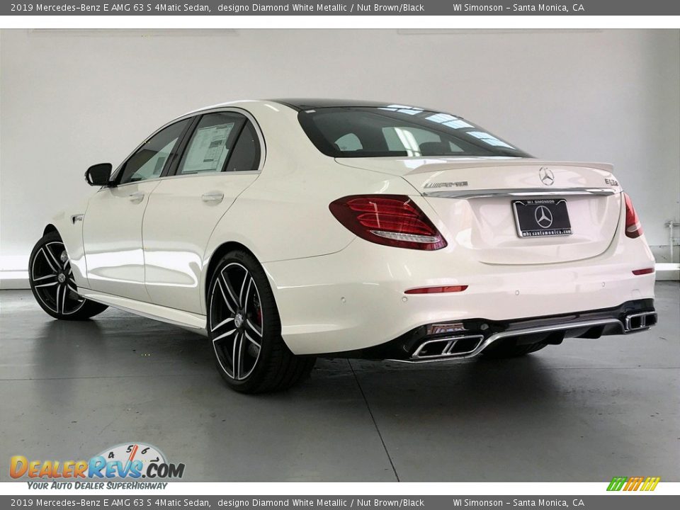 2019 Mercedes-Benz E AMG 63 S 4Matic Sedan designo Diamond White Metallic / Nut Brown/Black Photo #10