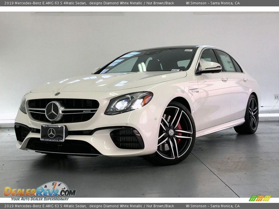 2019 Mercedes-Benz E AMG 63 S 4Matic Sedan designo Diamond White Metallic / Nut Brown/Black Photo #12