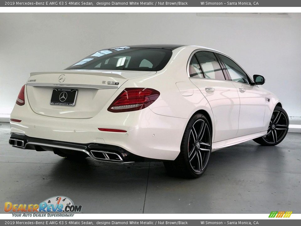 2019 Mercedes-Benz E AMG 63 S 4Matic Sedan designo Diamond White Metallic / Nut Brown/Black Photo #16