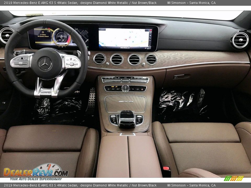 2019 Mercedes-Benz E AMG 63 S 4Matic Sedan designo Diamond White Metallic / Nut Brown/Black Photo #17