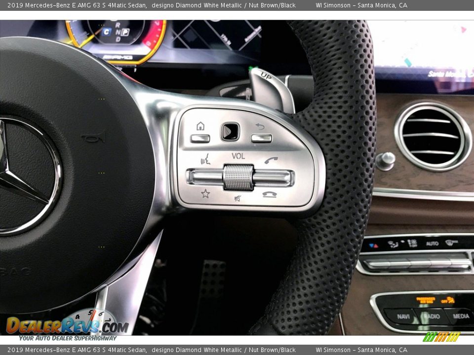 2019 Mercedes-Benz E AMG 63 S 4Matic Sedan designo Diamond White Metallic / Nut Brown/Black Photo #19