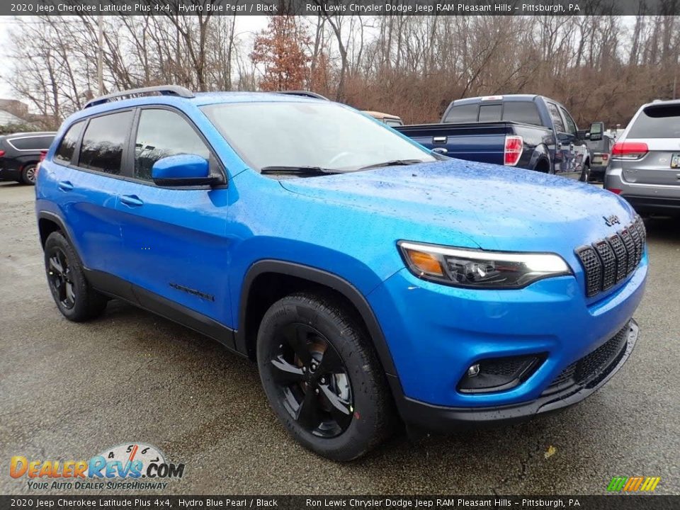 2020 Jeep Cherokee Latitude Plus 4x4 Hydro Blue Pearl / Black Photo #3