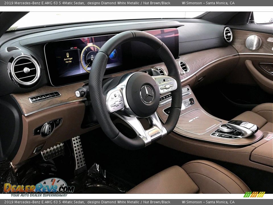 2019 Mercedes-Benz E AMG 63 S 4Matic Sedan designo Diamond White Metallic / Nut Brown/Black Photo #22