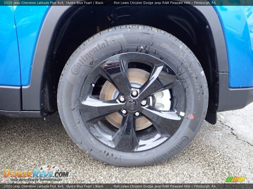 2020 Jeep Cherokee Latitude Plus 4x4 Hydro Blue Pearl / Black Photo #4