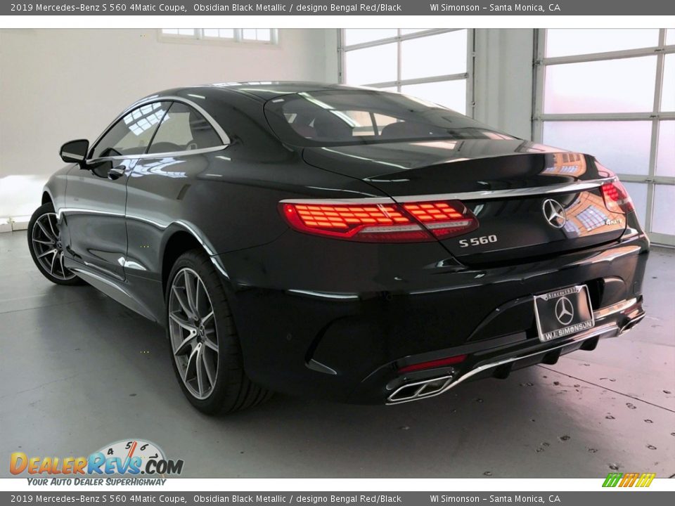 2019 Mercedes-Benz S 560 4Matic Coupe Obsidian Black Metallic / designo Bengal Red/Black Photo #2