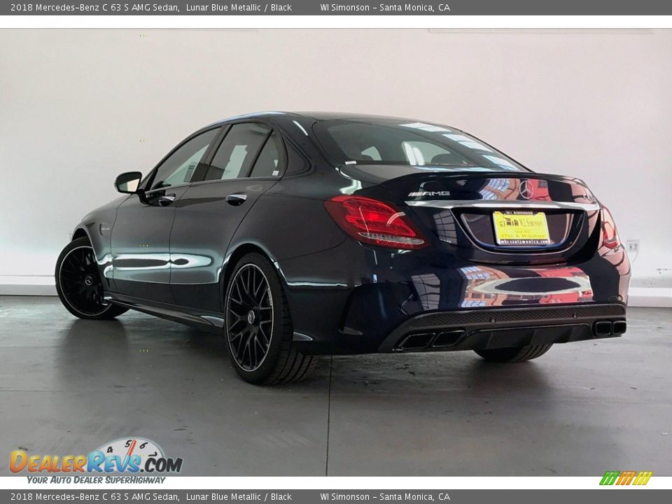 2018 Mercedes-Benz C 63 S AMG Sedan Lunar Blue Metallic / Black Photo #2