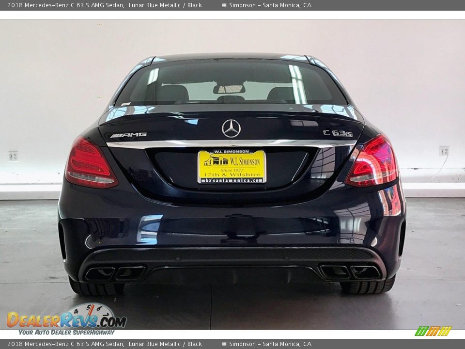 2018 Mercedes-Benz C 63 S AMG Sedan Lunar Blue Metallic / Black Photo #3