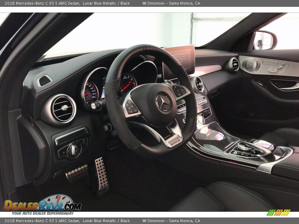 2018 Mercedes-Benz C 63 S AMG Sedan Lunar Blue Metallic / Black Photo #4