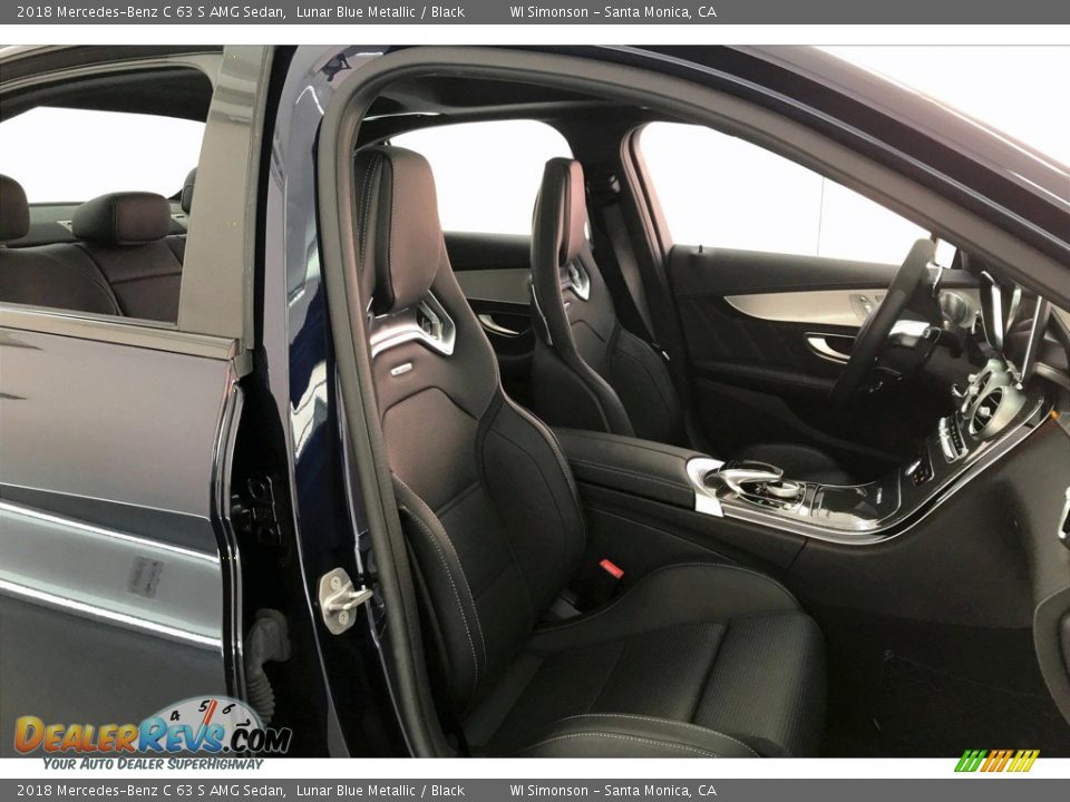 2018 Mercedes-Benz C 63 S AMG Sedan Lunar Blue Metallic / Black Photo #5